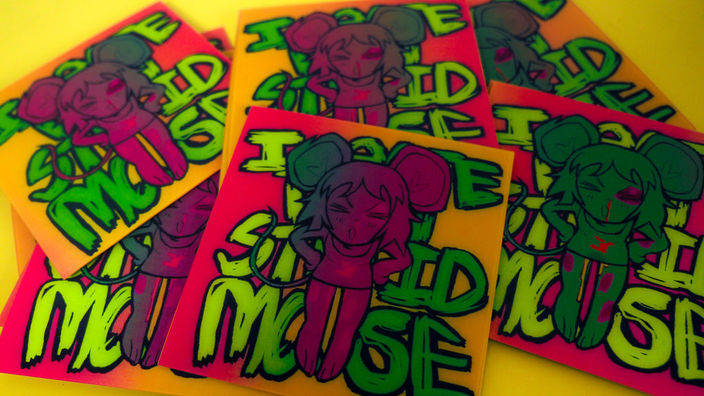 STUPID MOUSE LENTICULAR STICKER