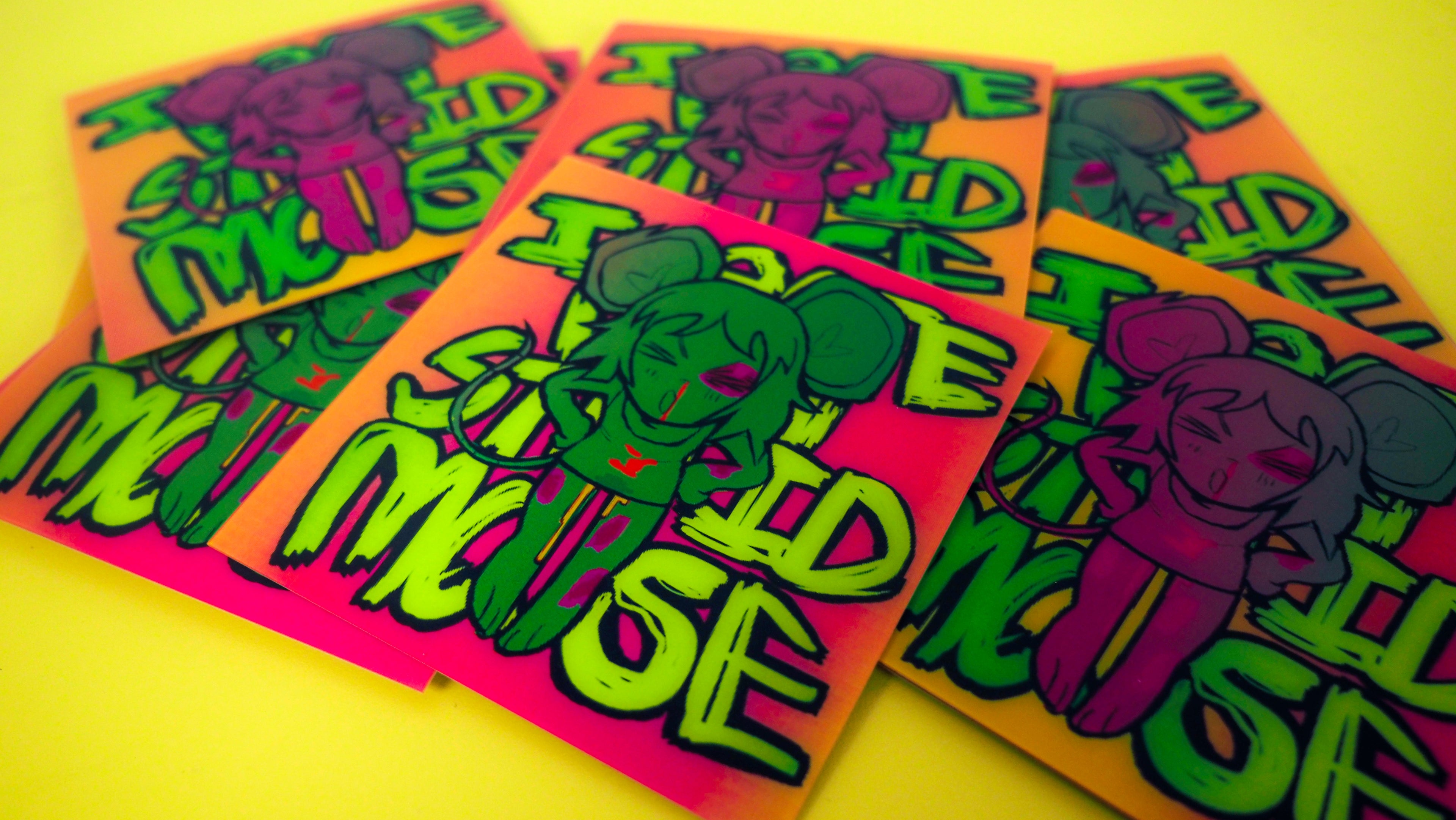 STUPID MOUSE LENTICULAR STICKER