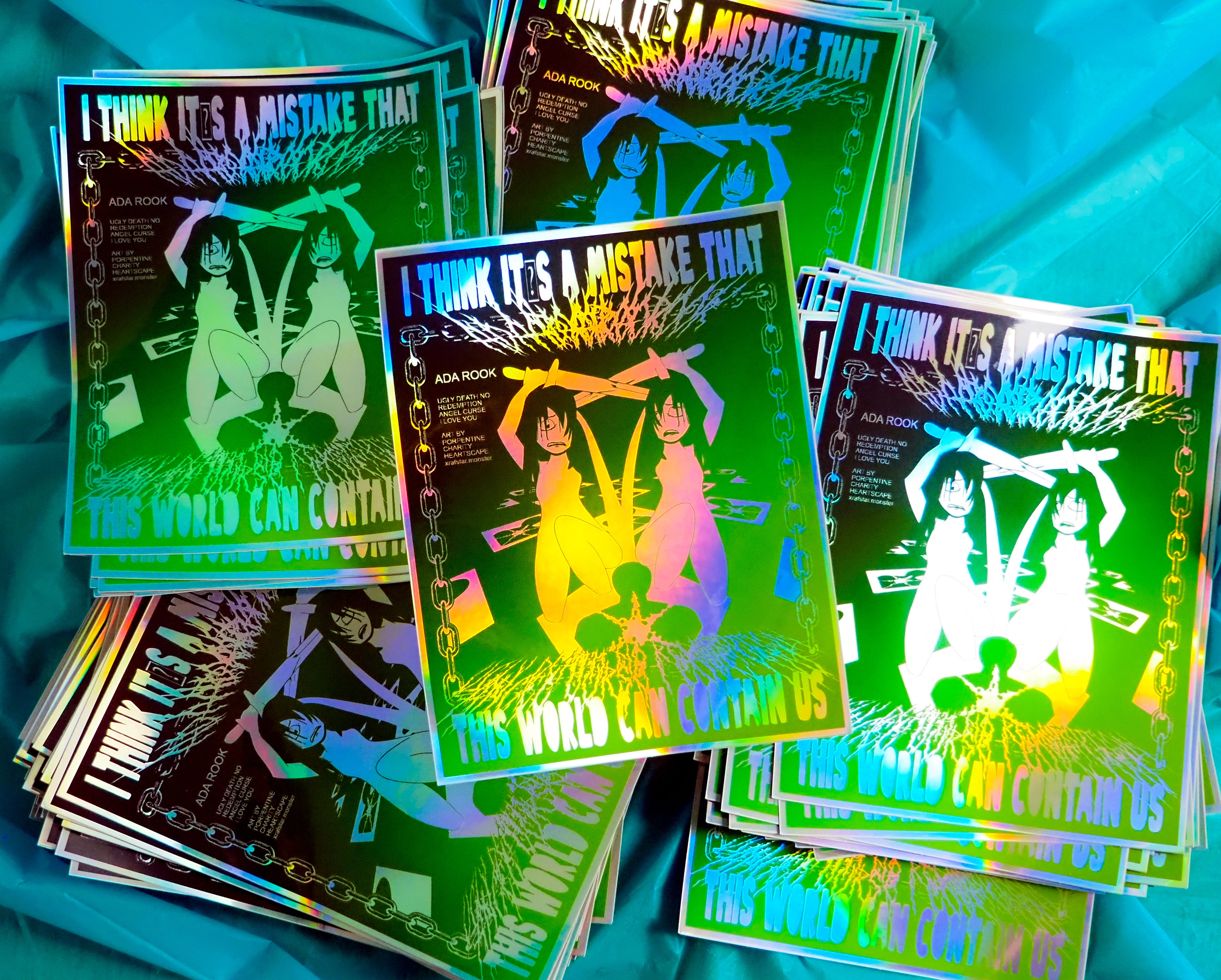 UGLY DEATH BIG HOLOGRAPHIC STICKER