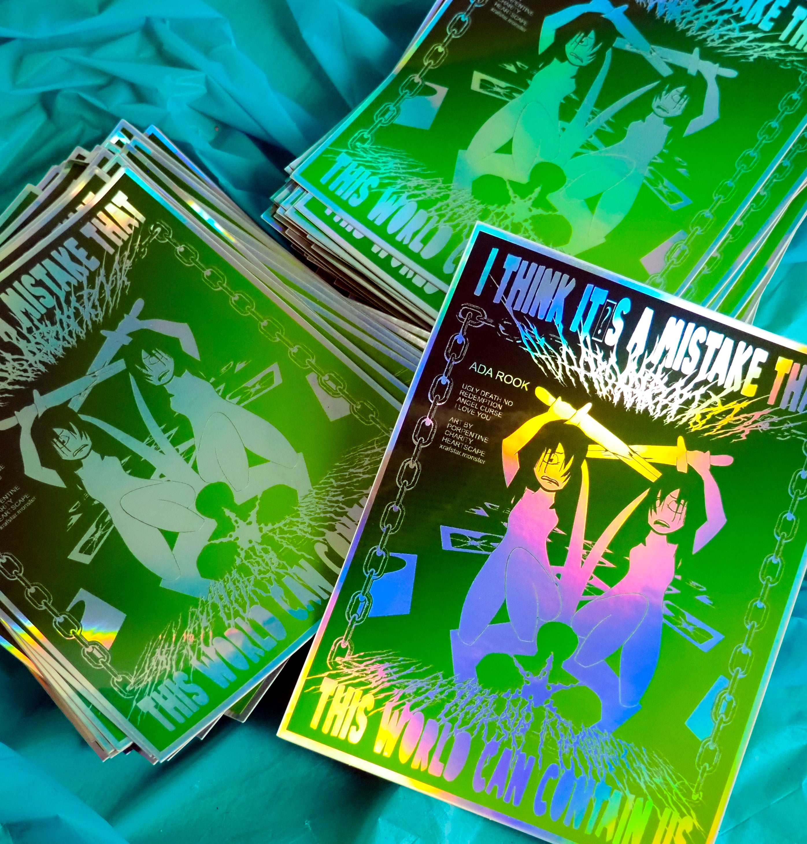UGLY DEATH BIG HOLOGRAPHIC STICKER